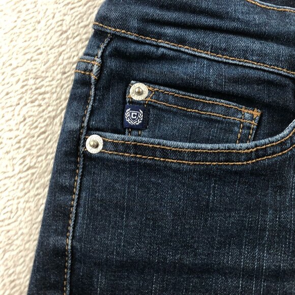 Chaps Women Jeans Size 6/28 Mid Rise Skinny Frayed Hem Blue Denim Classic Casual - Picture 12 of 16